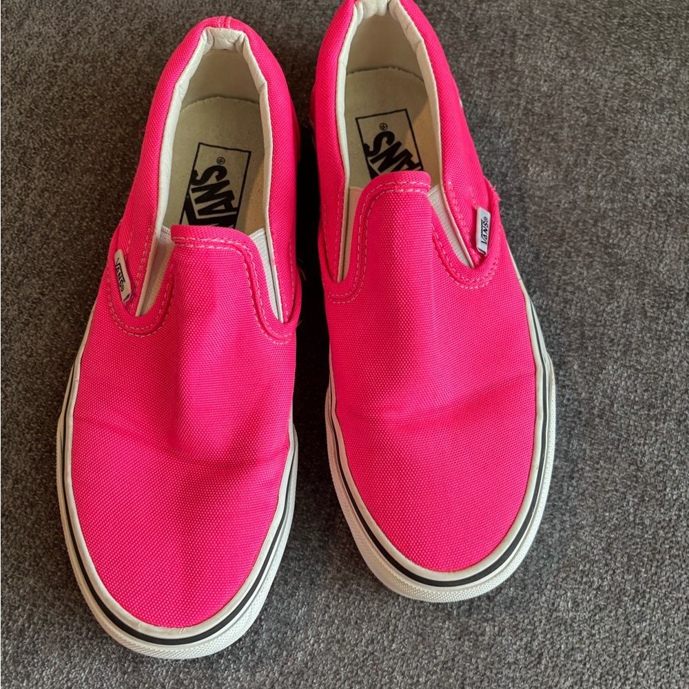 Vans Pink Slip-On Sneakers Canvas Upper
